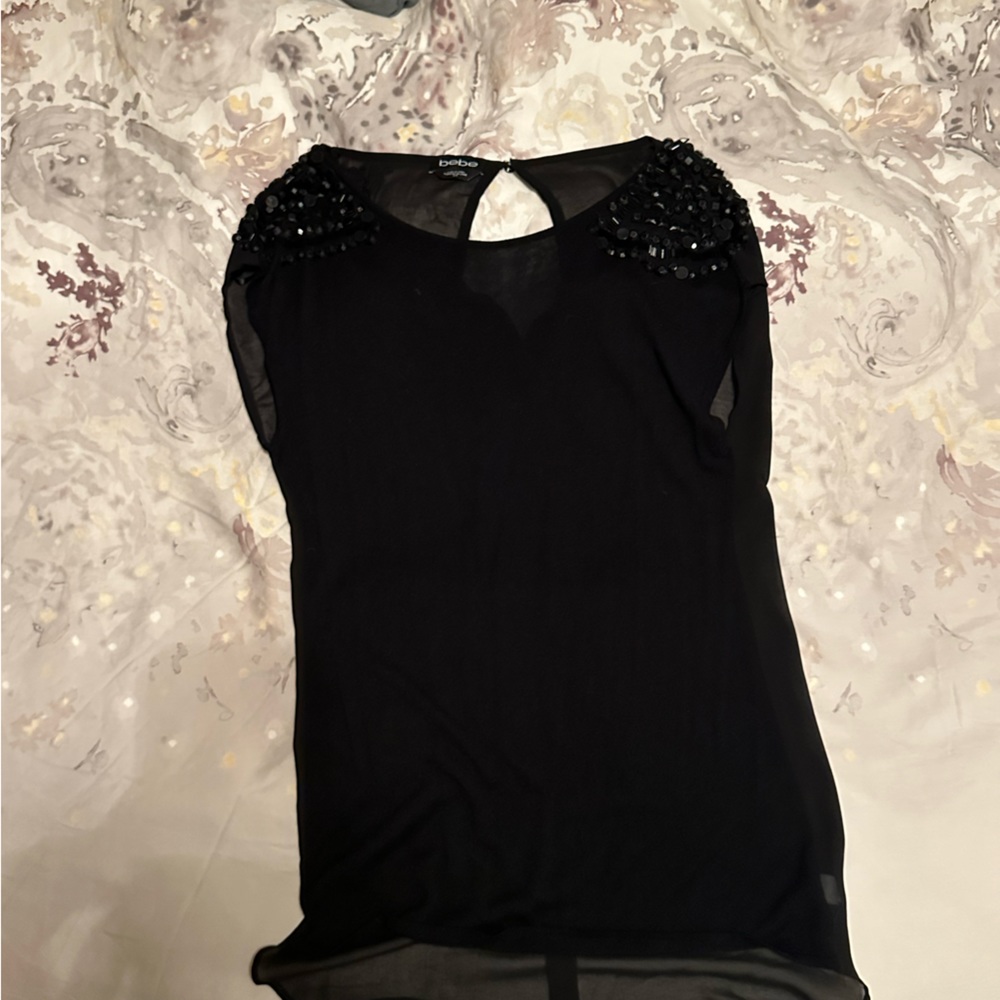 Bebe black dress top. Size small